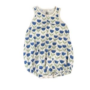 Blue and Green Floral Kids Bodysuit